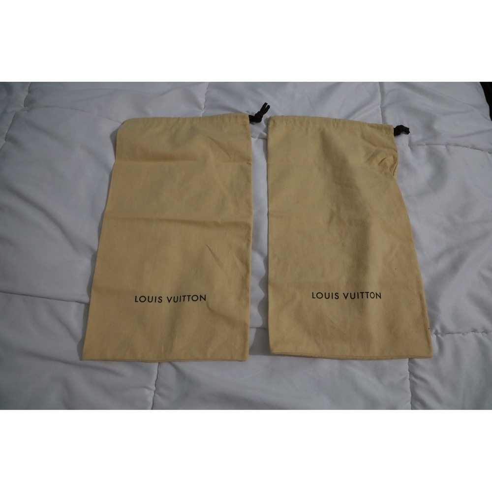 Louis Vuitton Dust Bags Set of 2 Beige Shoe Storage Pouches #17